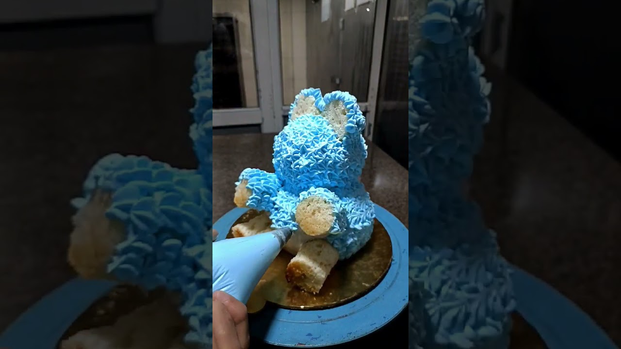 3d teddy bear cake design|| #cake #shorts #taddybear