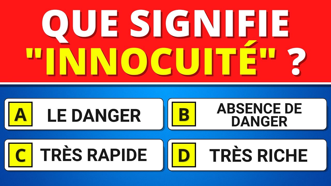 Peux-tu Deviner la Signification de ces 30 Mots Français Difficiles ? 🤯 | Quiz Vocabulaire