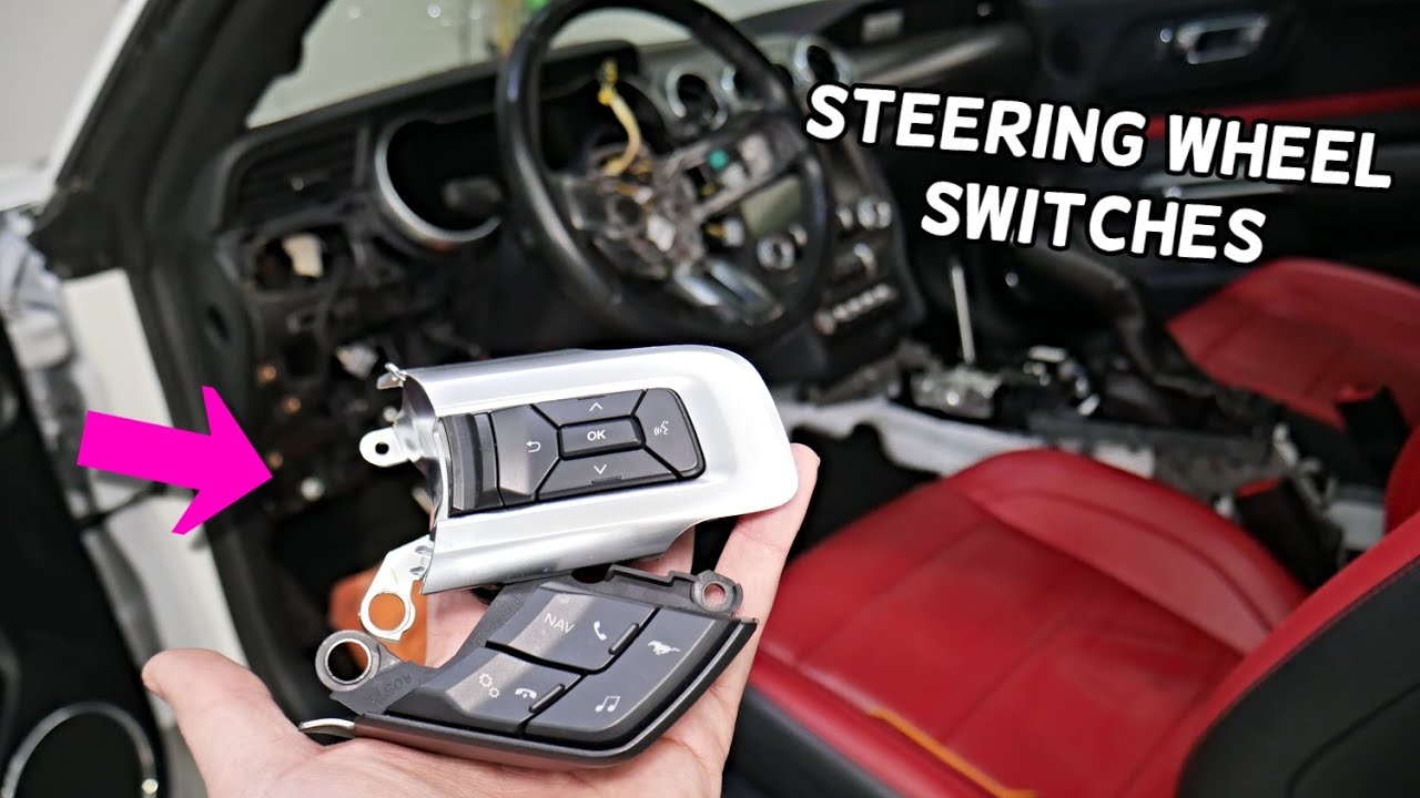 FORD MUSTANG STEERING WHEEL CONTROL SWITCH REPLACEMENT REMOVAL, CRUISE CONTROL SWITCH MUSTANG 6G