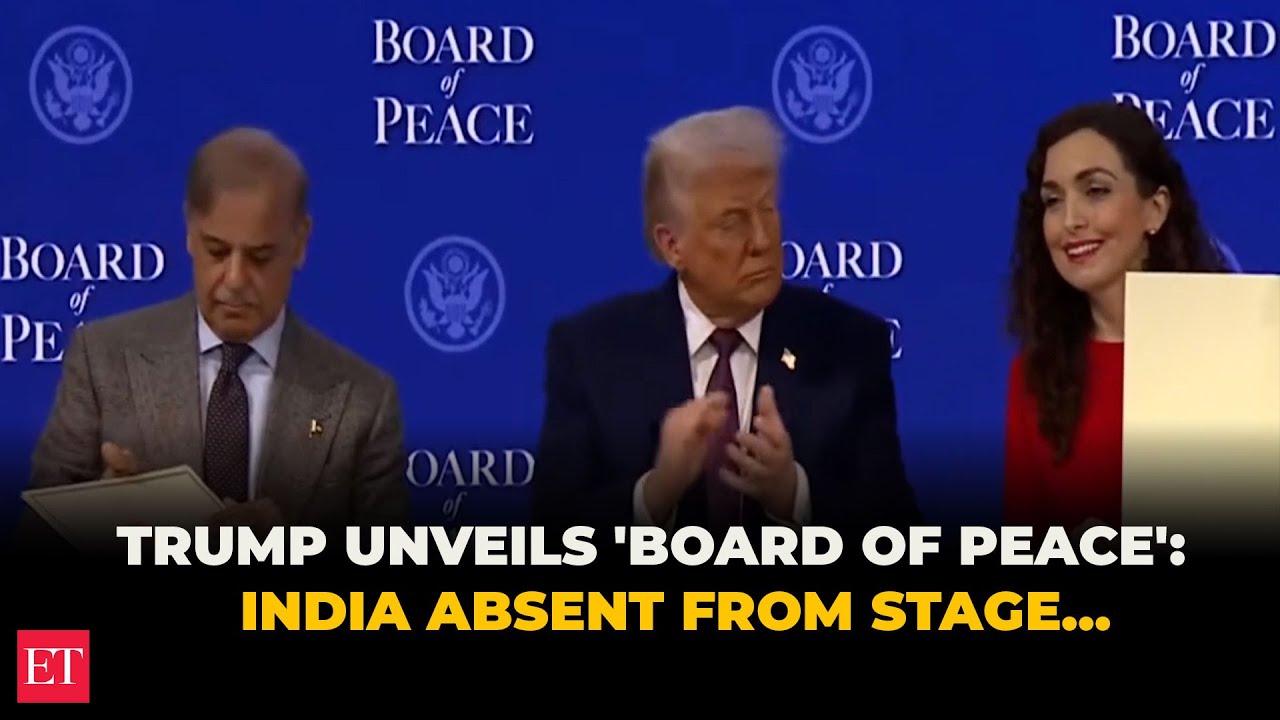 Trump’s Gaza ‘Board Of Peace’ takes off, Pakistan joins, India absent from stage | WEF 2026