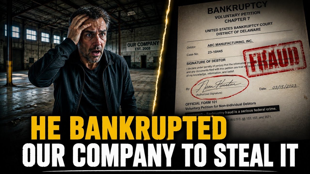 My Business Partner Bankrupted Our Company Then Bought It Back Cheap | True Story