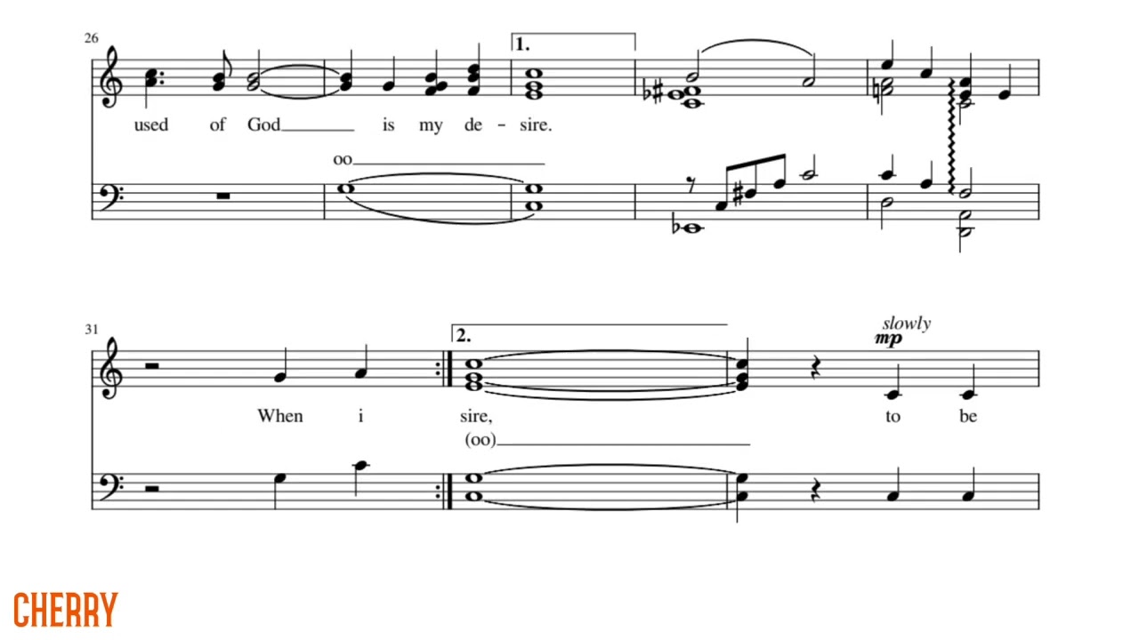 To Be Used of God I Music Sheet I SATB  Piano Accompaniment bt CHERRY