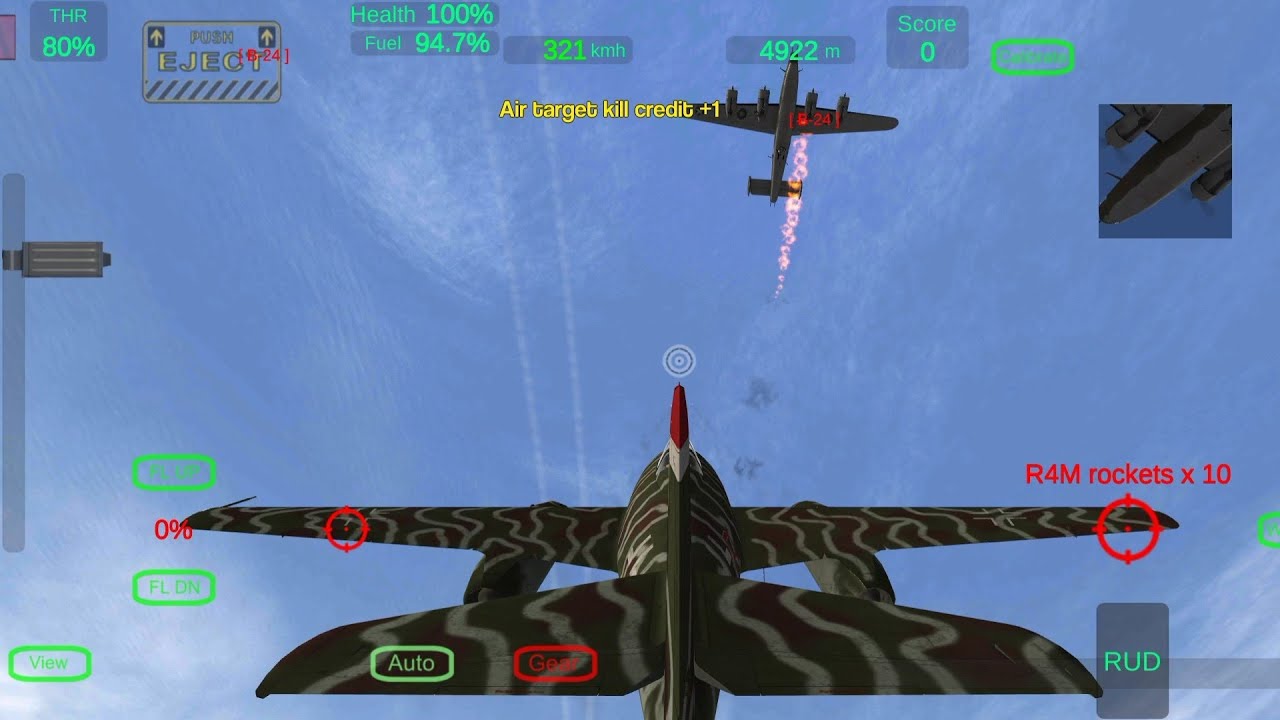 Gunship Sequel WW2 : Me-262 A1 vs P-51D & B-24 Instant Dogfight.
