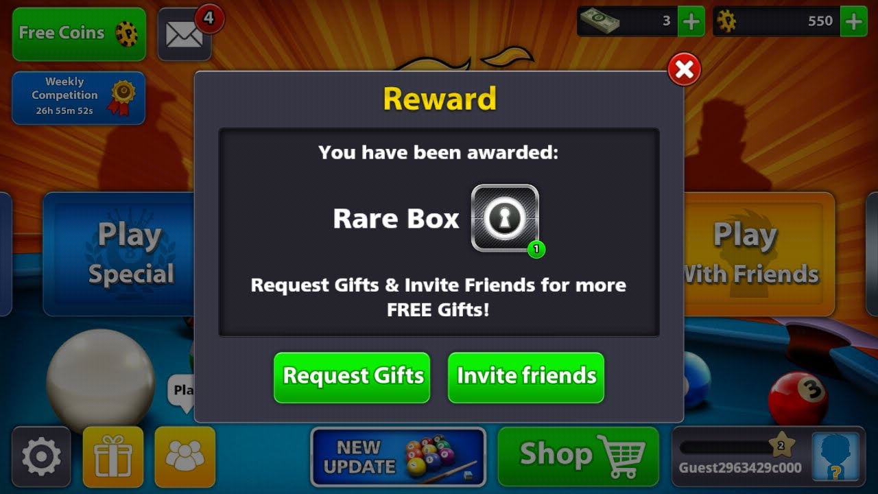 8 ball pool free rare box and coins 100% working 2017