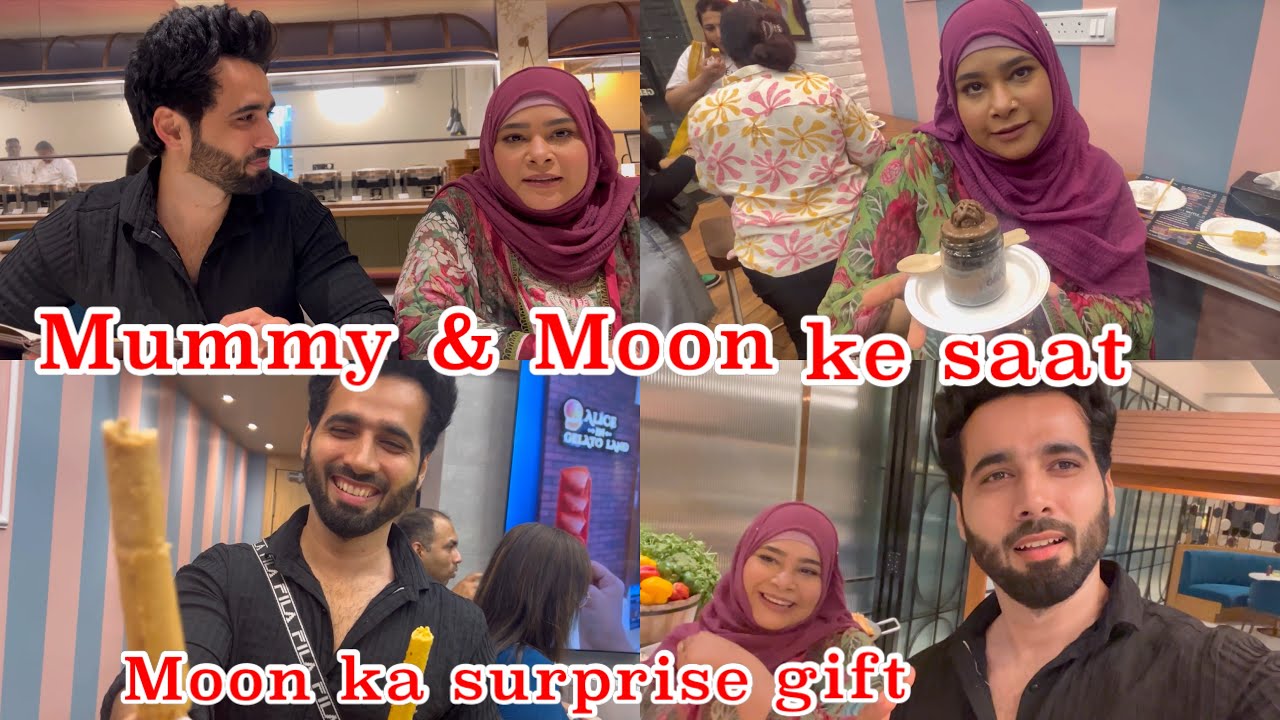 Mummy Moon ke saat dinner😍 Moon ne diya mujhe surprise gift🤲 |ShezaanShaikh