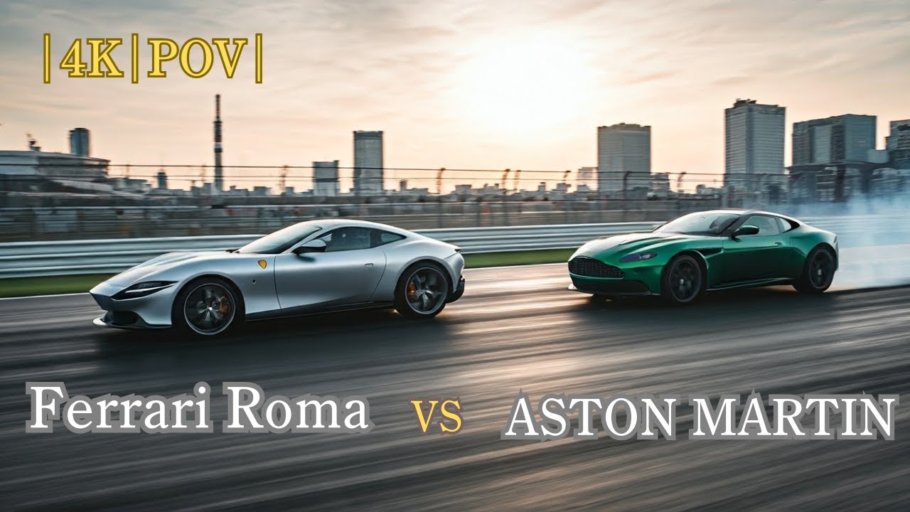 Ferrari Roma vs Aston Martin: Tokyo City Showdown    |4K|POV|