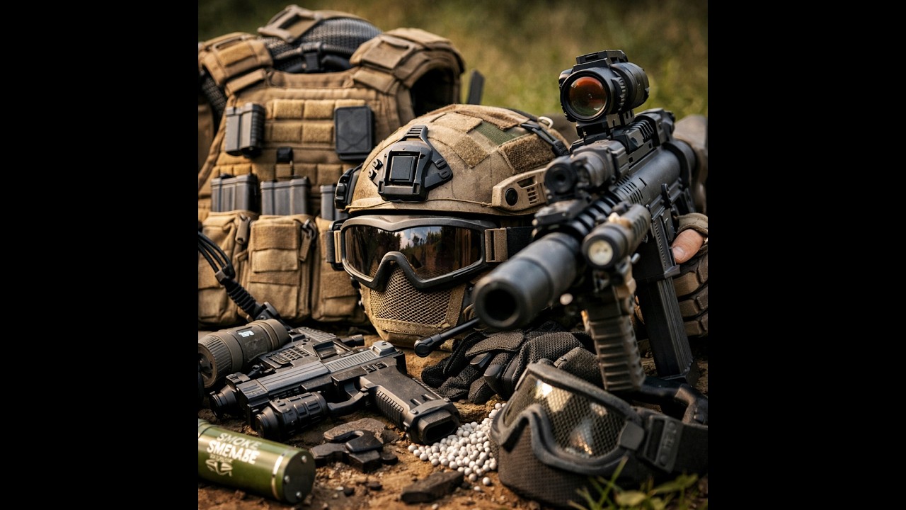 Tohle je můj airsoft gear.(Prozatím)