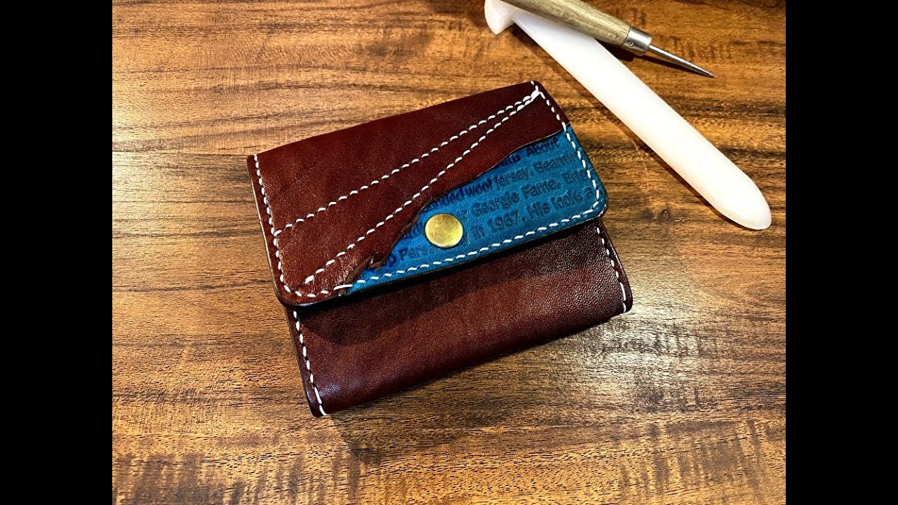 Making Unique Leather Wallet / Free Pattern No.28