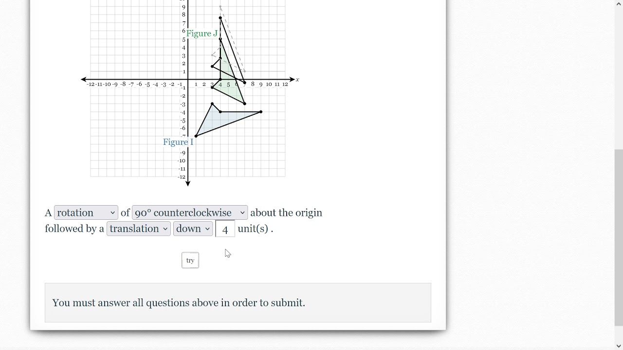 DeltaMath Composition of Transformations: Rigid Motions (Discovery)