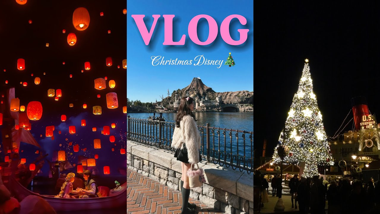 クリスマスディズニーVLOG🎄可愛すぎる冬フード食べ歩き1日🎀