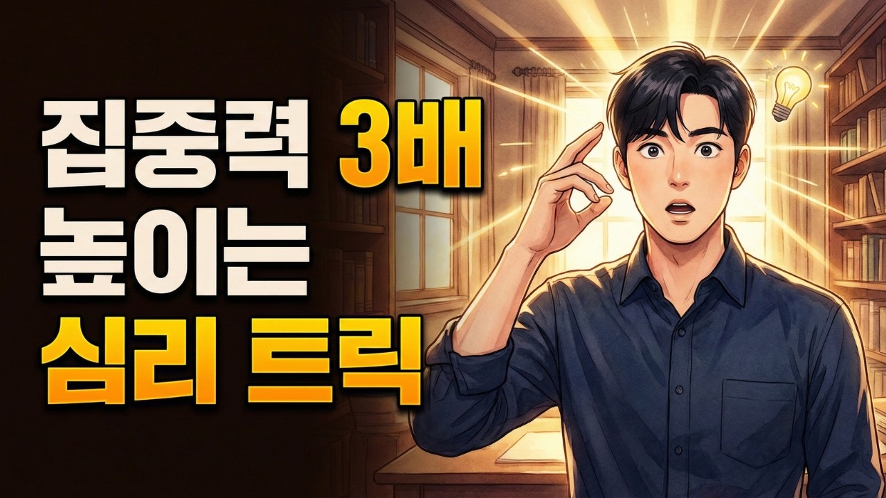 집중력 3배 높이는 심리 트릭!!