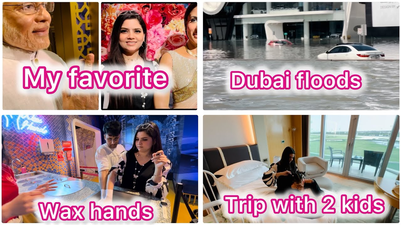 Fas gye Dubai floods me || Road trip with two kids || Faizi ka robot dance|| Modiji mile #nehafaizi