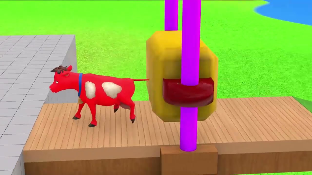 Funny Long Slide Animals Game 3D Tiger