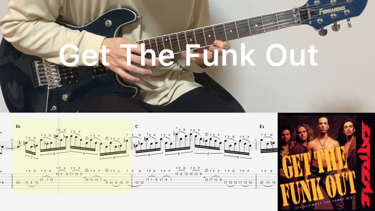 Extreme - Get The Funk Out (guitar cover with tabs & chords)