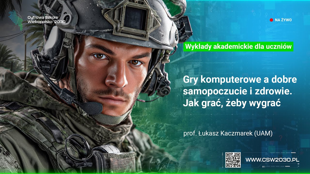Gry komputerowe a dobre samopoczucie i zdrowie. Jak grać, żeby wygrać | prof. Łukasz Kaczmarek (UAM)