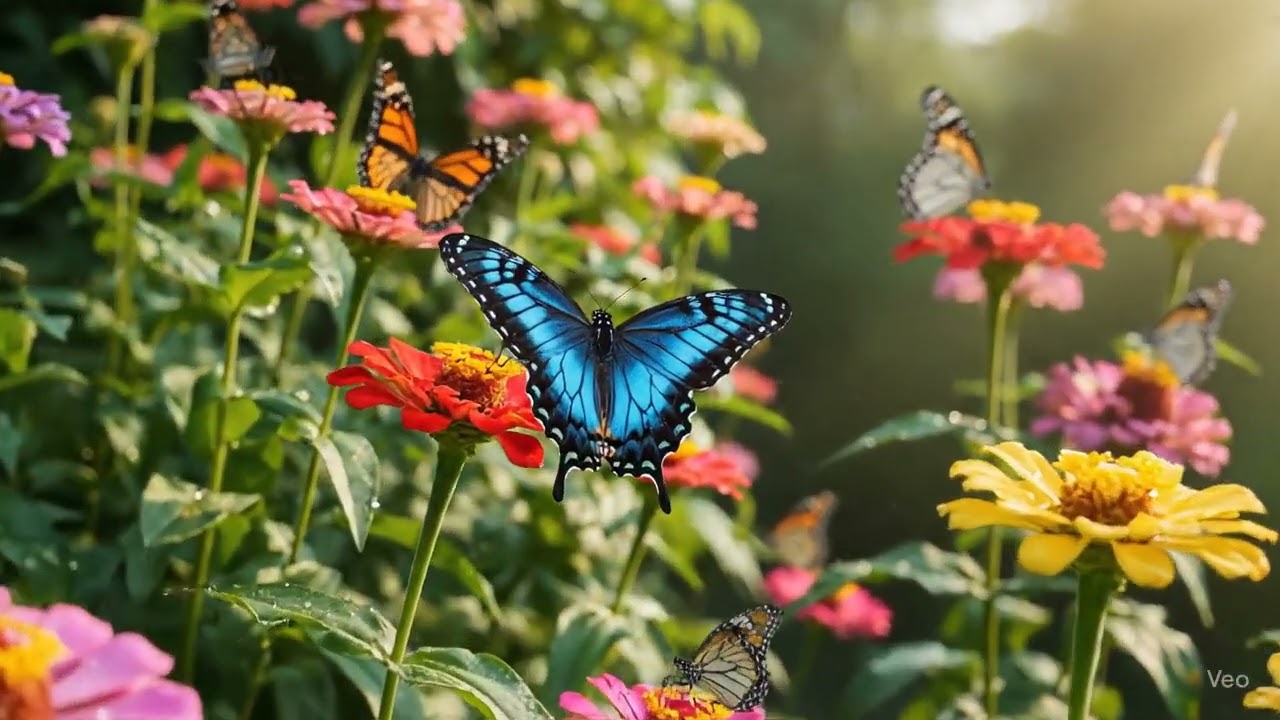 Butterfly Garden in a Flower Paradise! #cute #animals