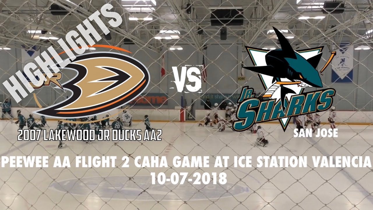 HIGHLIGHTS 2007 Lakewood Jr Ducks AA2 vs San Jose Jr Sharks AA1. Peewee AA (10-07-2018)