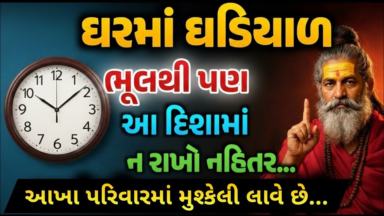 ઘરમાં ઘડિયાળ આ જગ્યાએ ના રાખો ભૂલથી પણ | VASTU TIPS | INSPIRATION THOUGHT | VASTU SHASTRA UPAY 