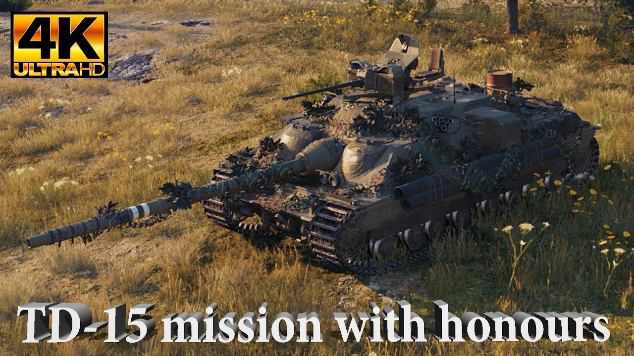 FV217 Badger 1 vs 6 Clutch • TD-15 Mission with Honours • Ultra HD 4K • World of Tanks