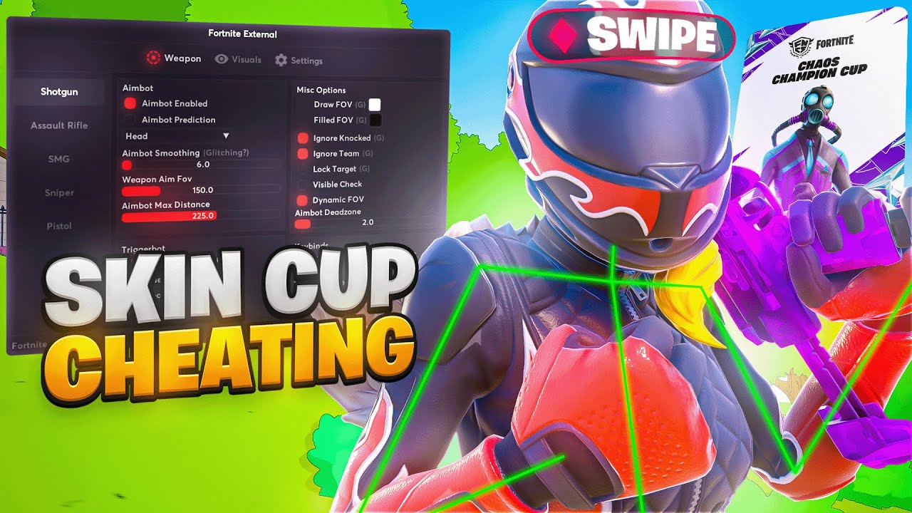 CHEATING With The Best Fortnite CHEATS In The Champion FNCS Skin Cup! 🏆