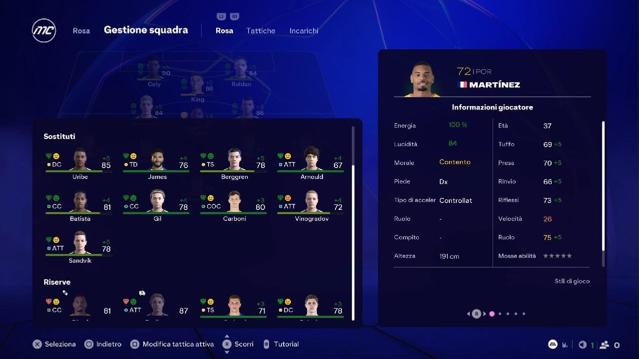 EA SPORTS FC 26 carriera chivu fc internazionale epis 121