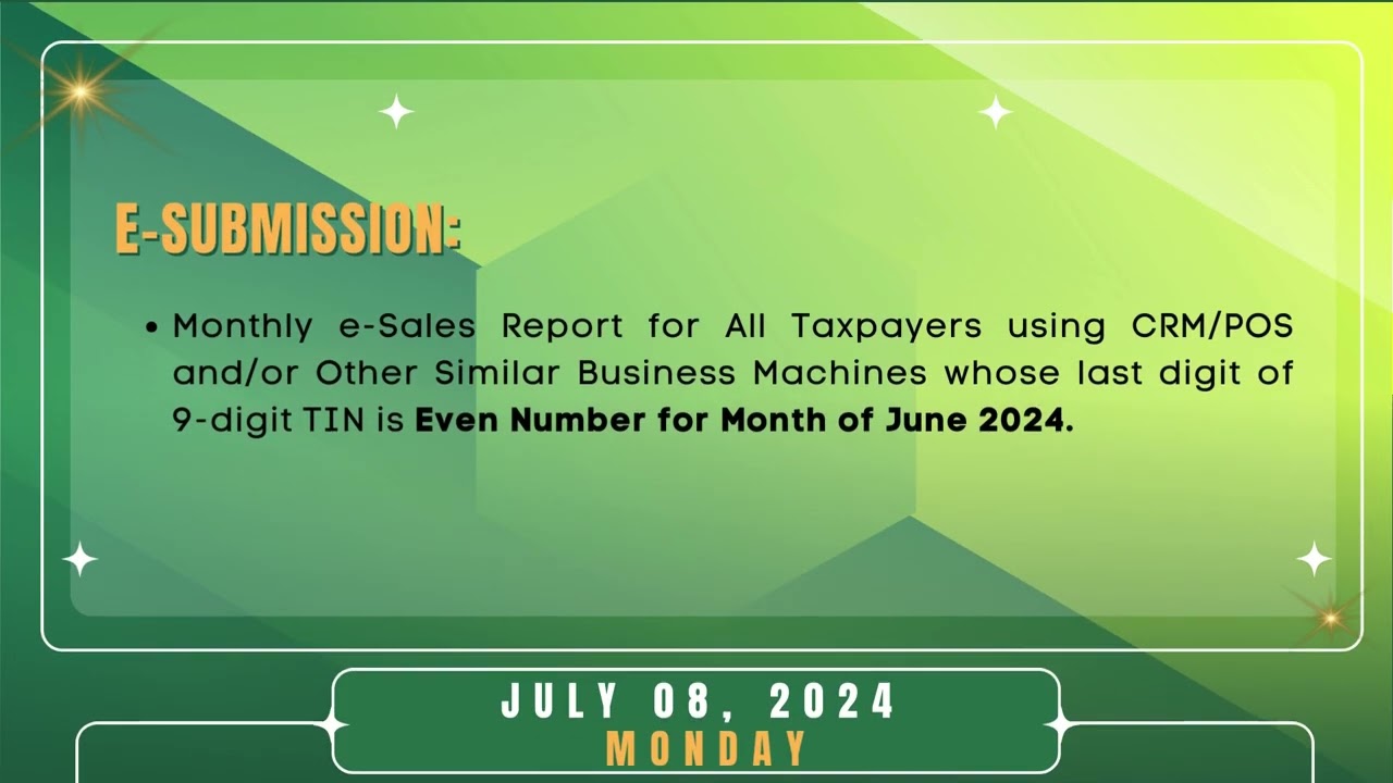 Tax Calendar July 08, 2024