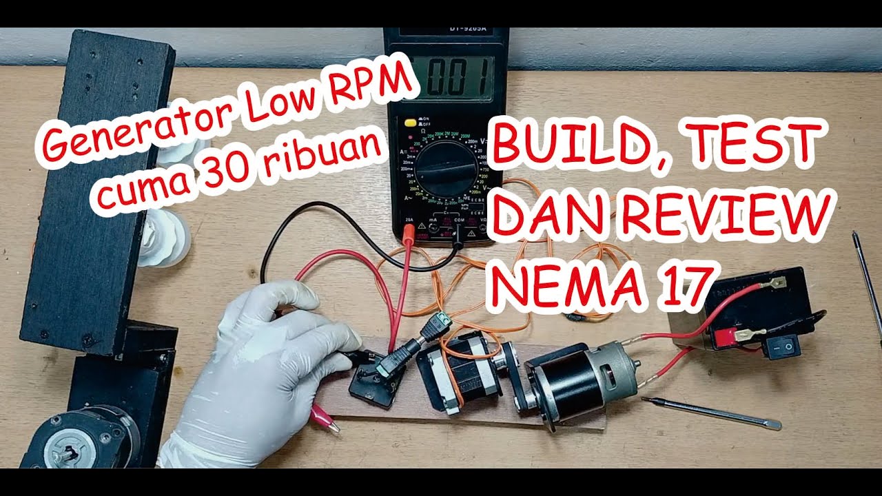 STEPPER MOTOR JADI GENERATOR | Tes voltase stepper nema 17