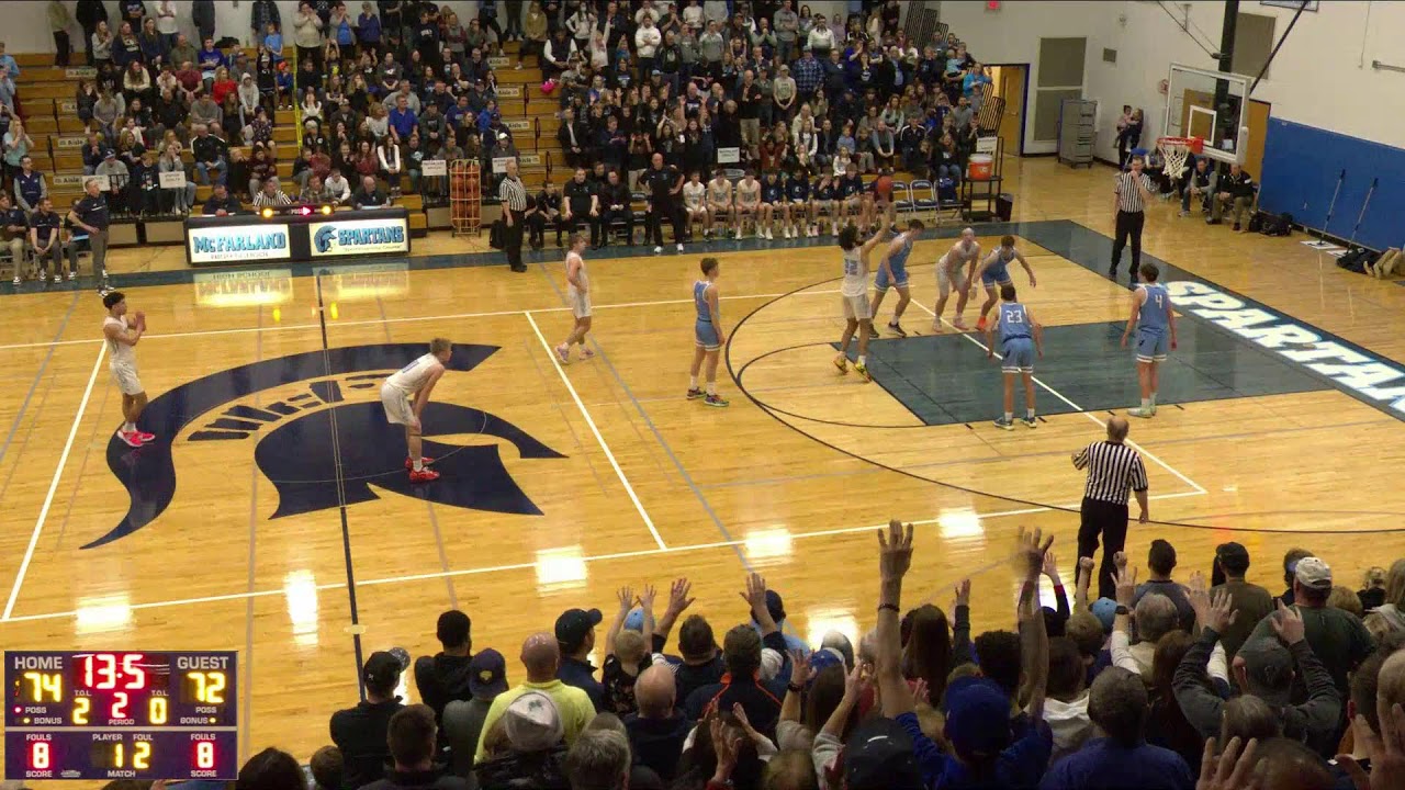 McFarland High School vs Monona Grove High School Mens Varsity Basketball