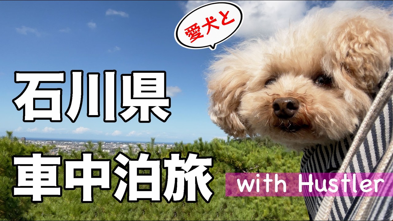 石川県 愛犬と車中泊旅 金沢編 軽自動車 ハスラーで車中泊旅1日目【2024年10月】
