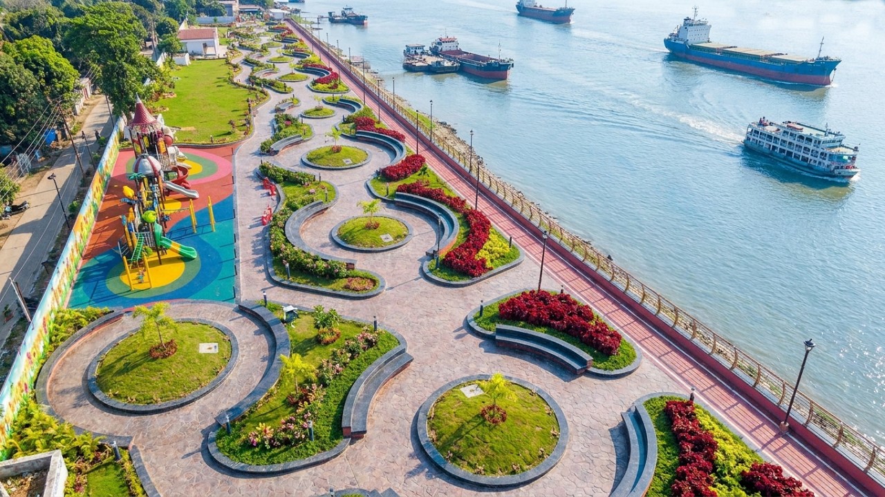Guwahati’s Brahmaputra riverfront Park #guwahati #assam #park