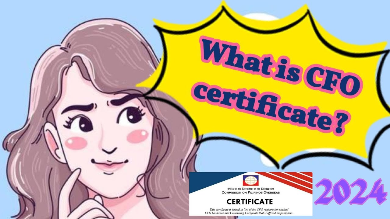 WHAT IS CFO CERTIFICATE?/How to Book Online? What are the requirements?