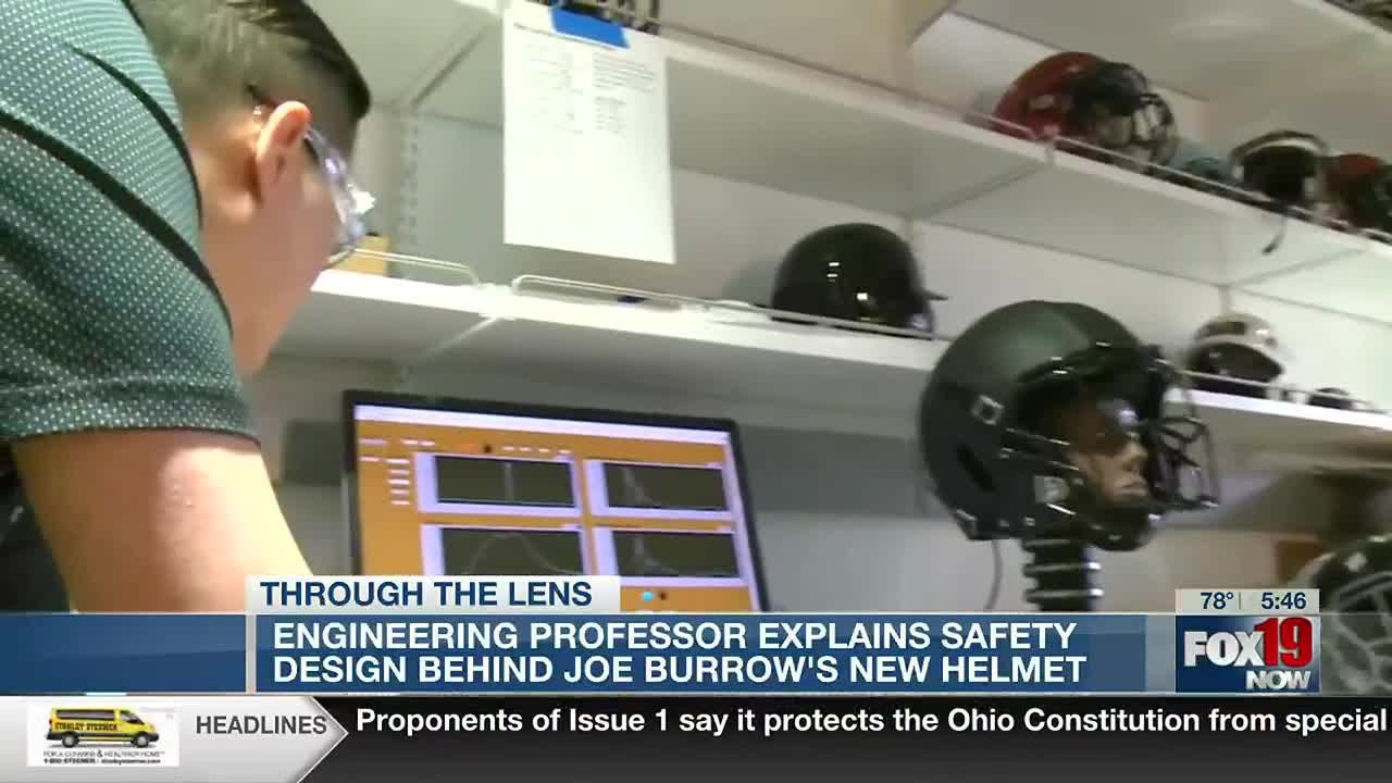 UC professor explains safety design behind Joe Burrow’s new helmet