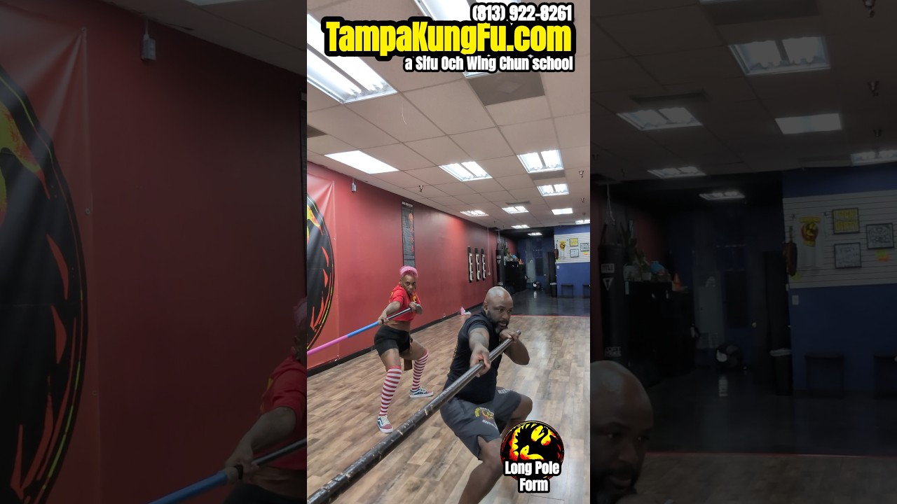 Teaching Wing Chun Kung Fu Long Pole Form 