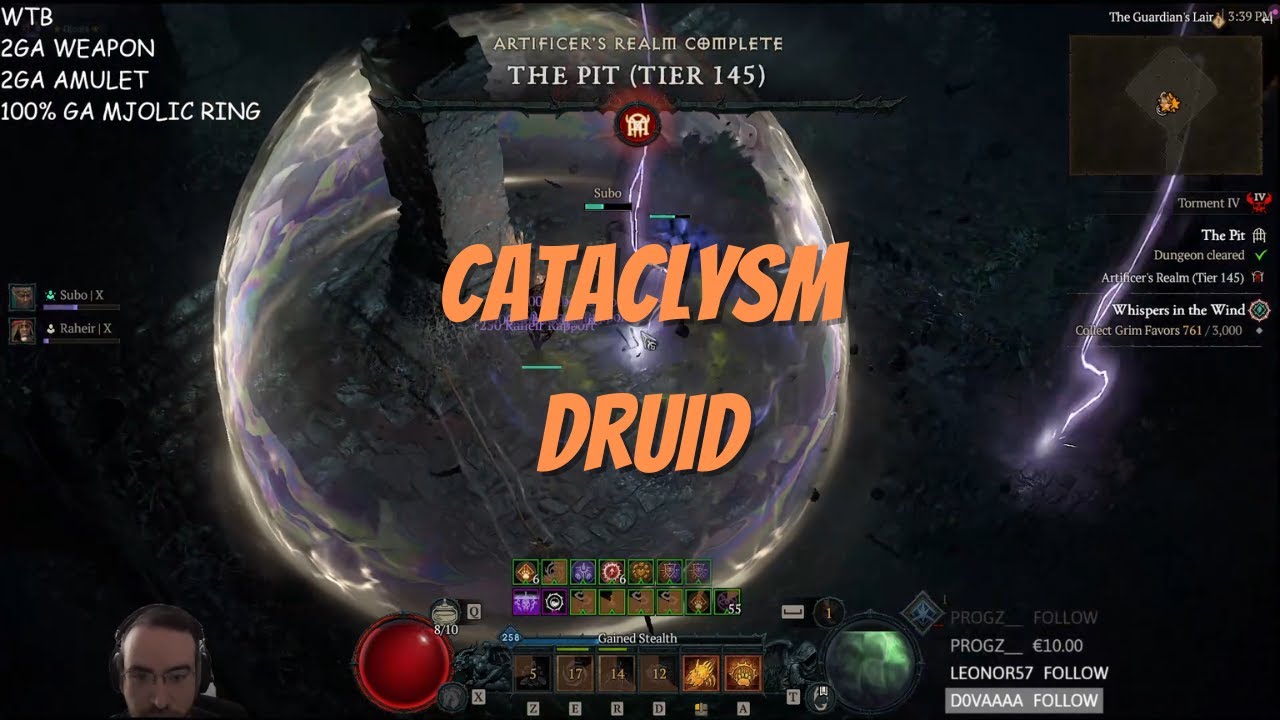 Tier 145 Pit - Cataclysm Druid - Season 7 - Diablo 4