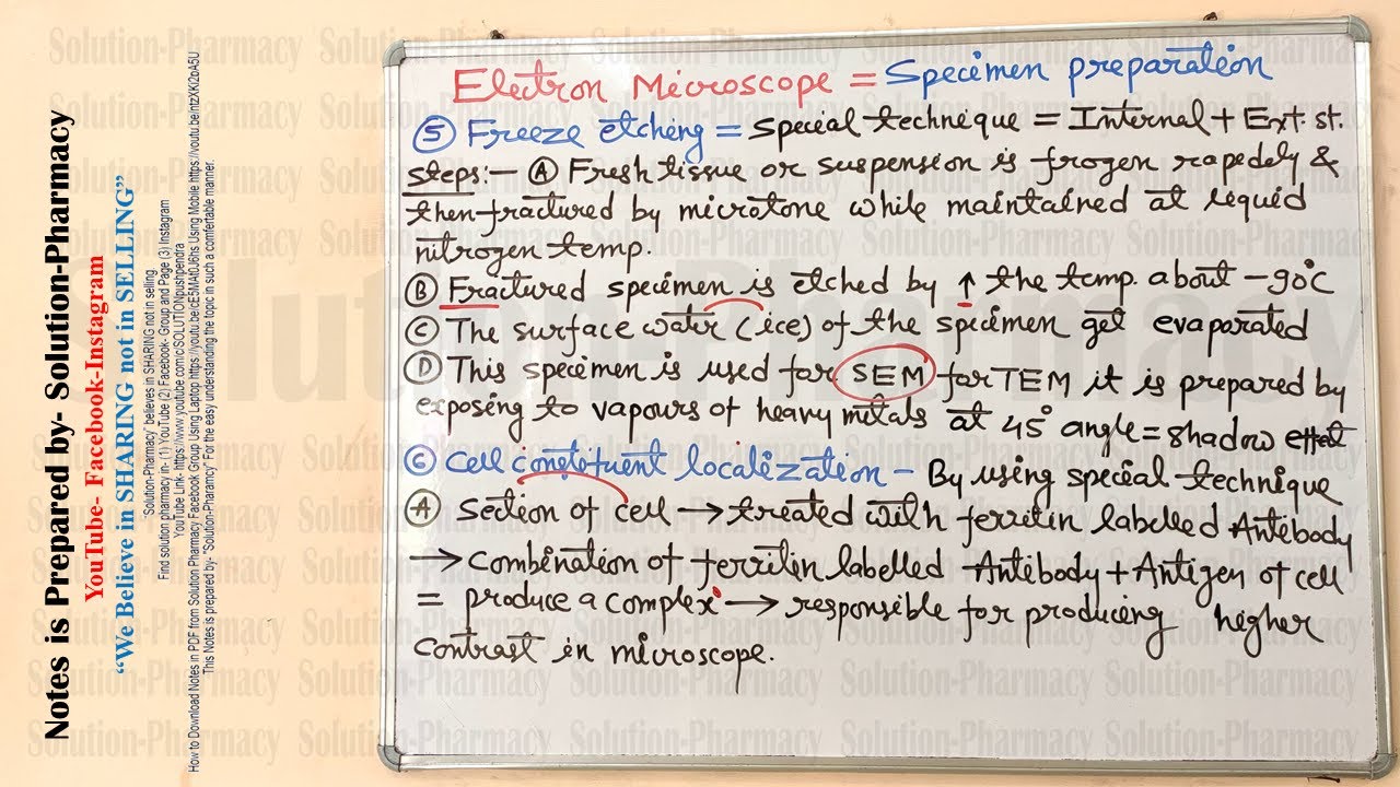 Microbiology 42 = Electron Microscope (Part- 02) | Specimen Preparation in Electron Microscope