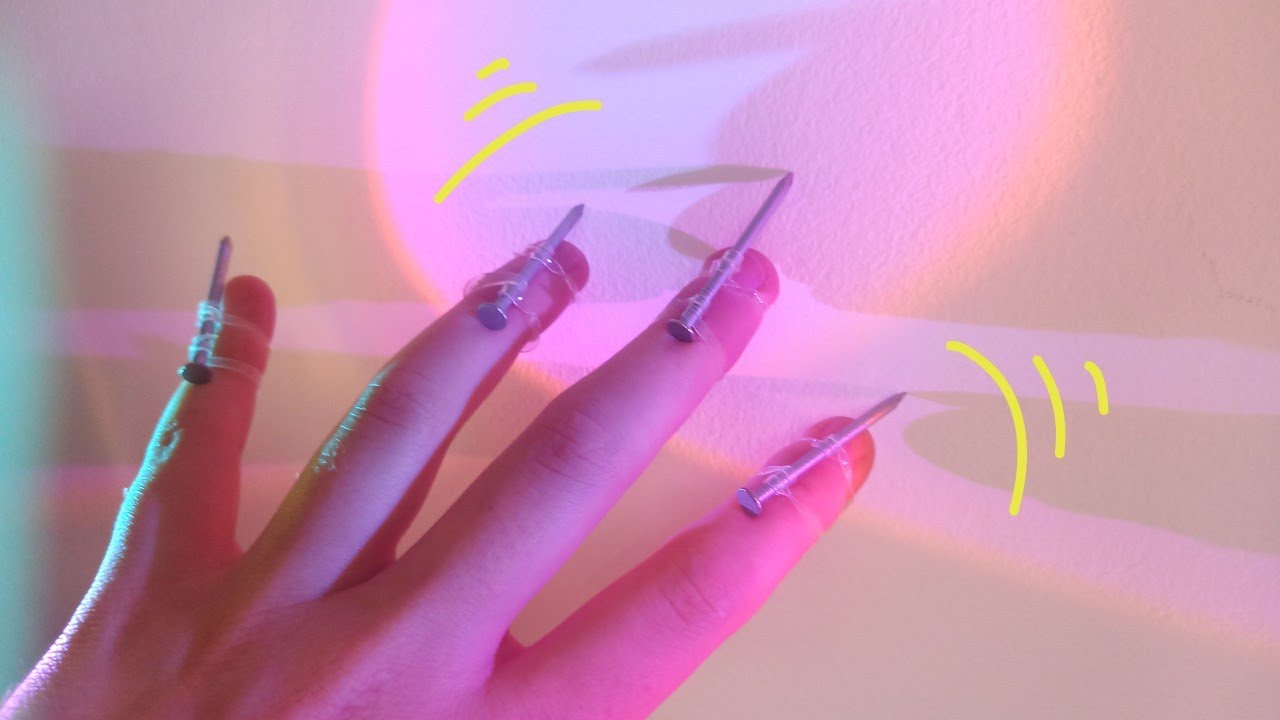 I taped nails to my hands for asmr reasons...again (lofi + no talking + when will I tap the camera?)