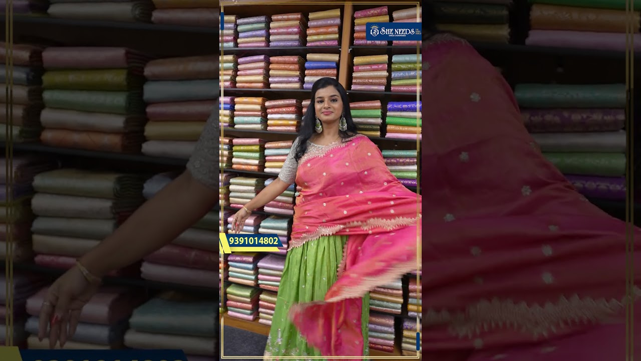 Designer Half Saree | She Needs Saree World #shorts