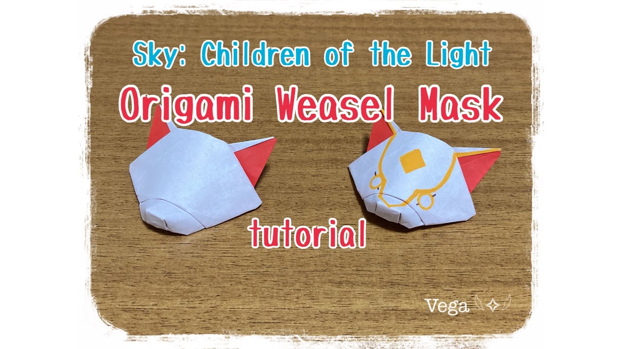 Origami Weasel Mask tutorial【Sky: Children of the Light】