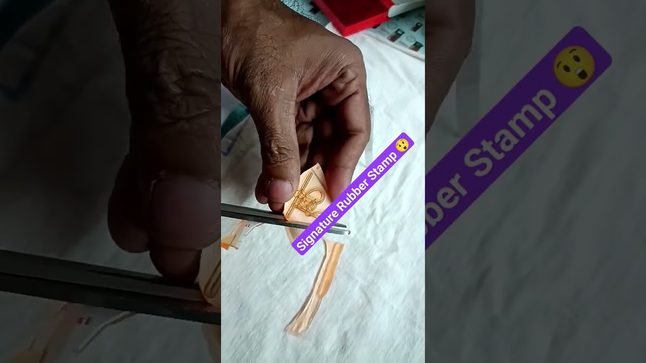 DIY Custom Signature rubber Stamp #rubberstamp #viral #shorts