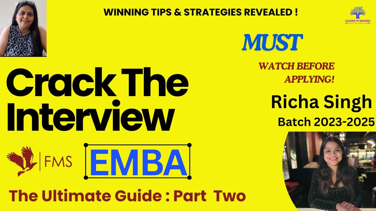 Never Like Before Explanation of FMS Executive MBA Interview Process | Winning Strategy Revealed