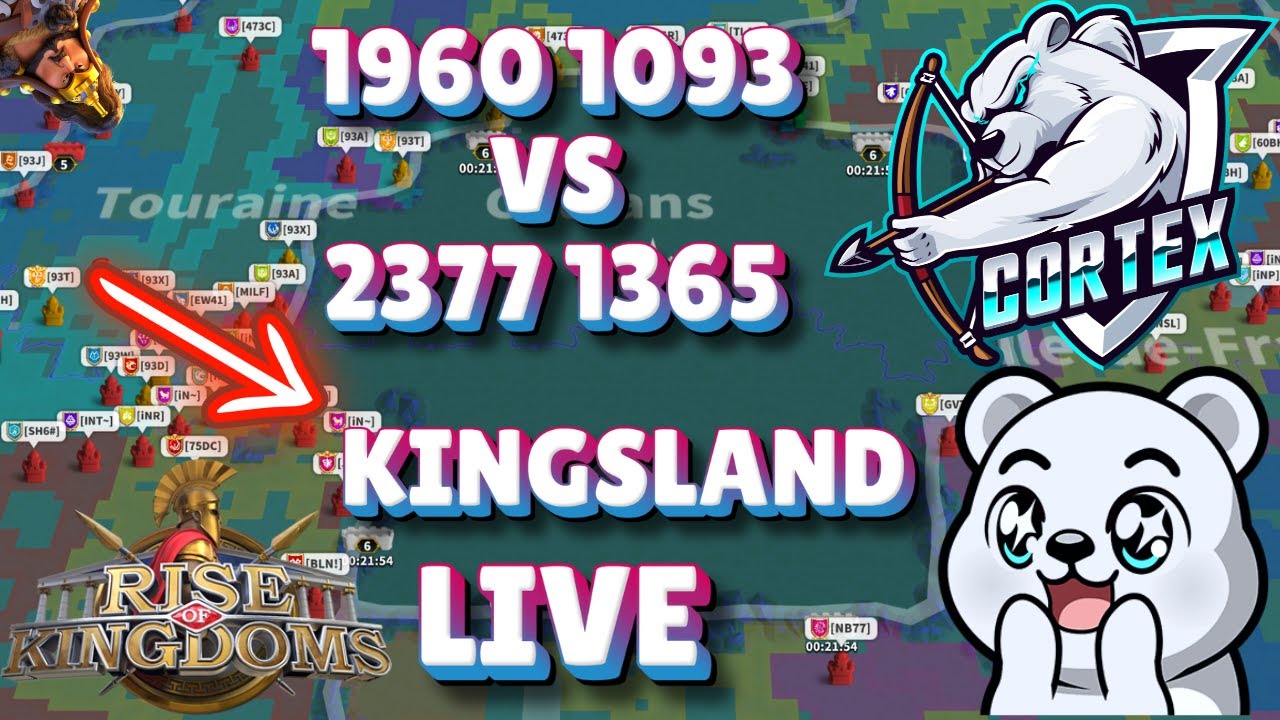 1960 1093 vs 2377 1365 Kingsland NO DELAY Live in Rise of Kingdoms