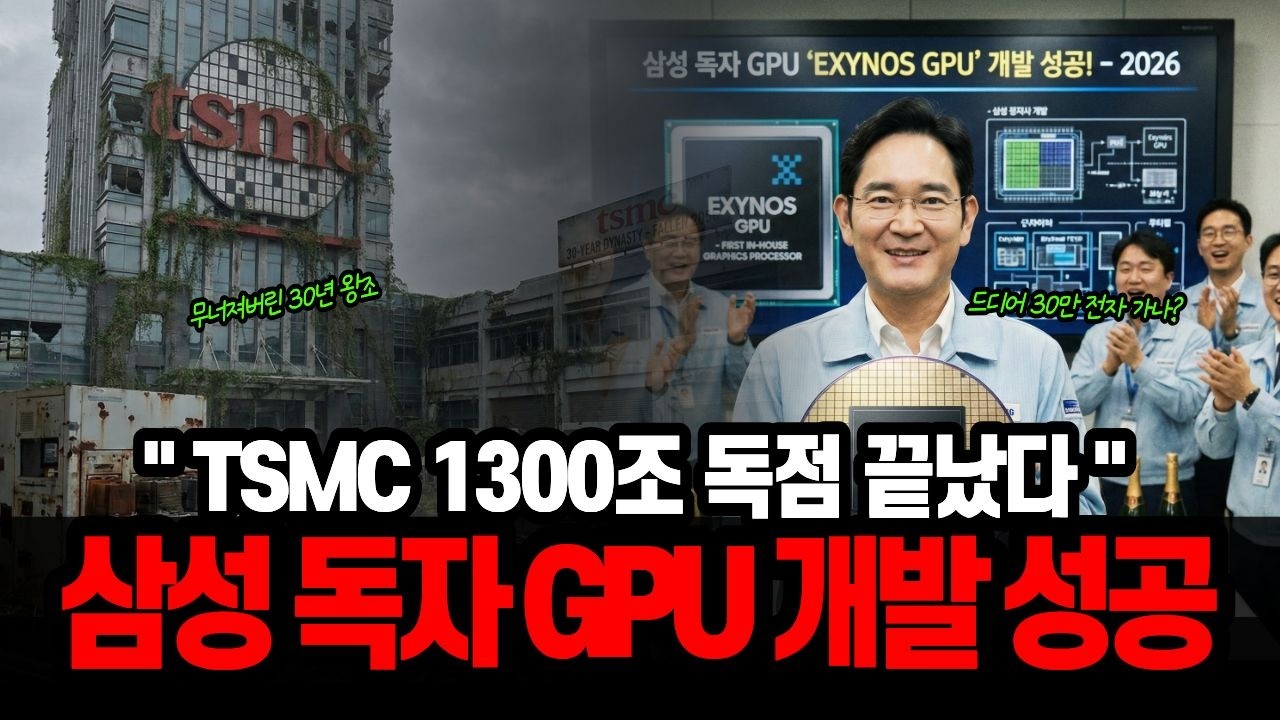 “TSMC 1300조 시장 독점 끝났다” 30년만에 판 뒤집어버린 삼성 독자 GPU 개발 성공
