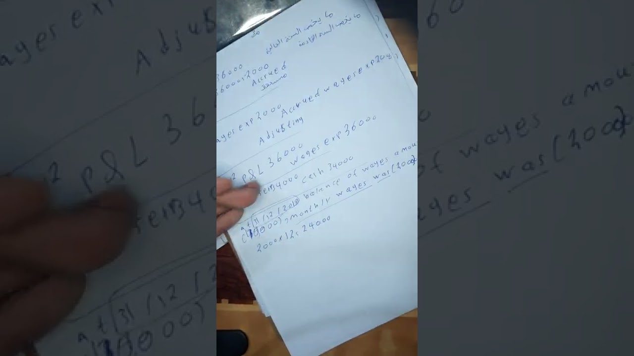 محاسبة متوسطة/ شرح قيود التسوية/ الجزء الثاني