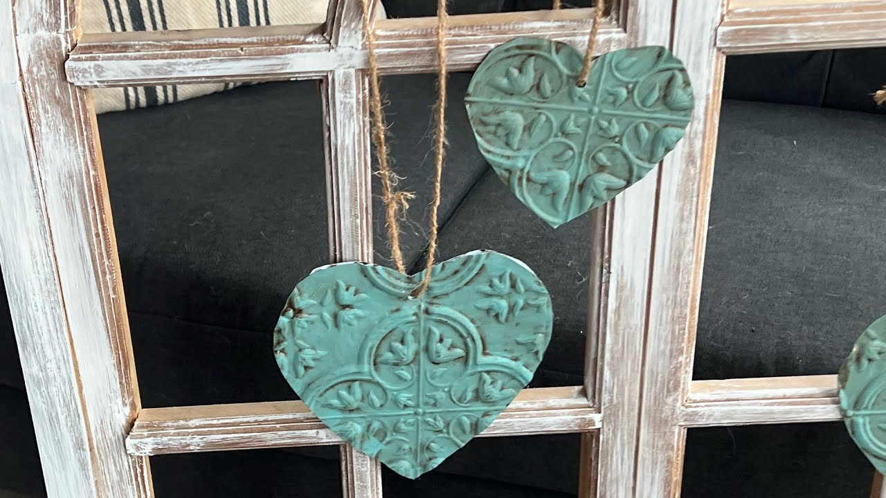 Vintage Tile Hearts DIY