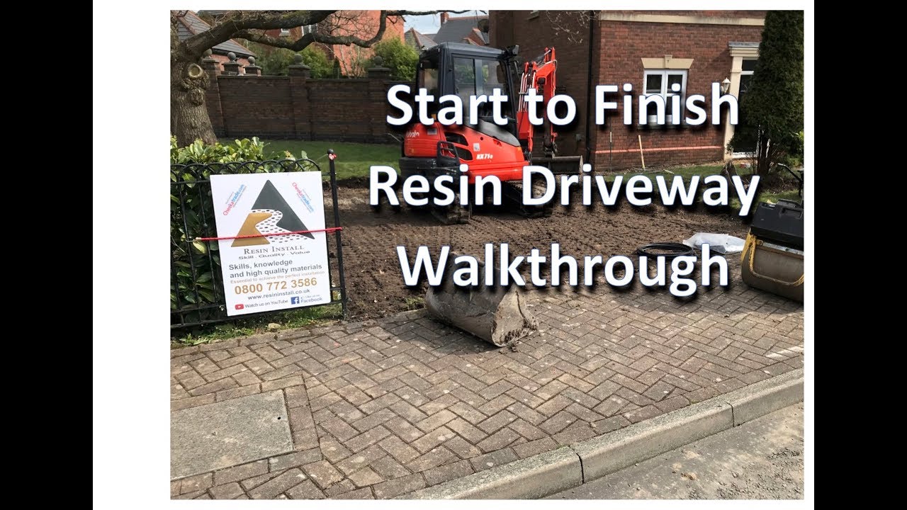 Resin Driveway Preston,  Full walk through from groundworks to resin