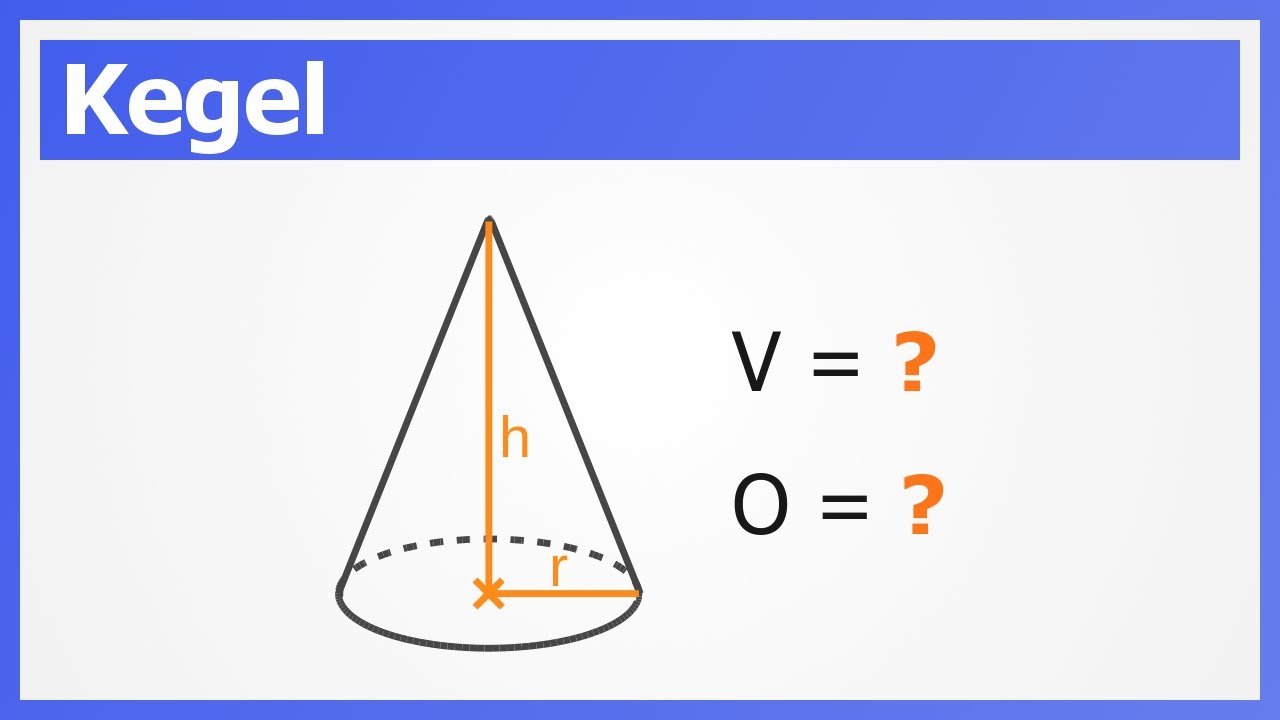 Kegel - Volumen und Oberflächeninhalt berechnen | How to Mathe