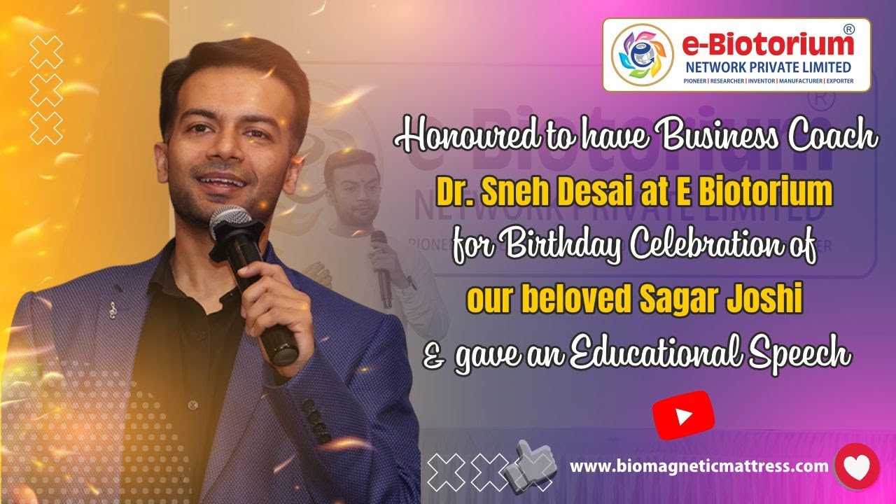 Honoured to Dr. Sneh Desai at E Biotorium for Birthday Celebration of our beloved Sagar Joshi