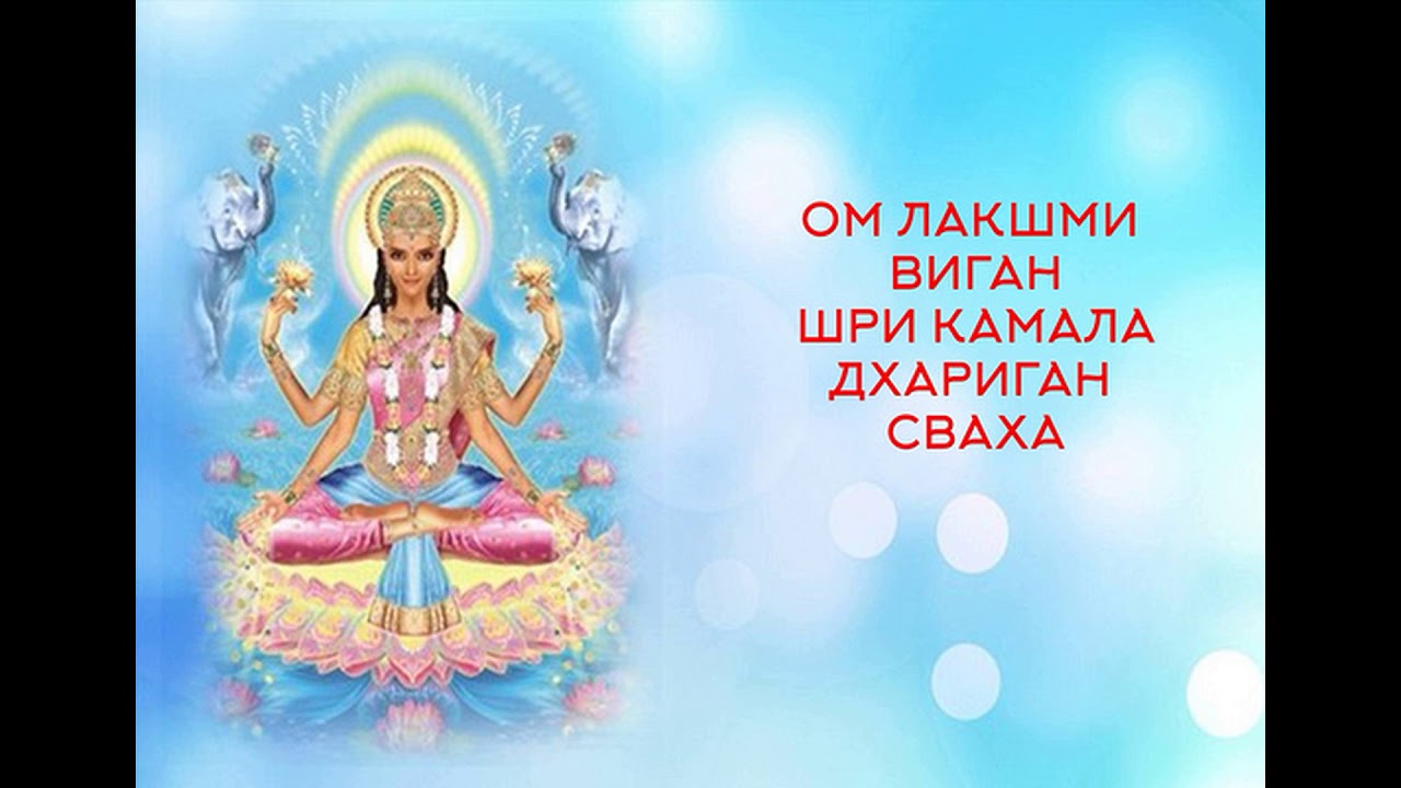 ОМ ЛАКШМИ ВИГАН ШРИ КАМАЛА ДХАРИГАН СВАХА         Мантра для души