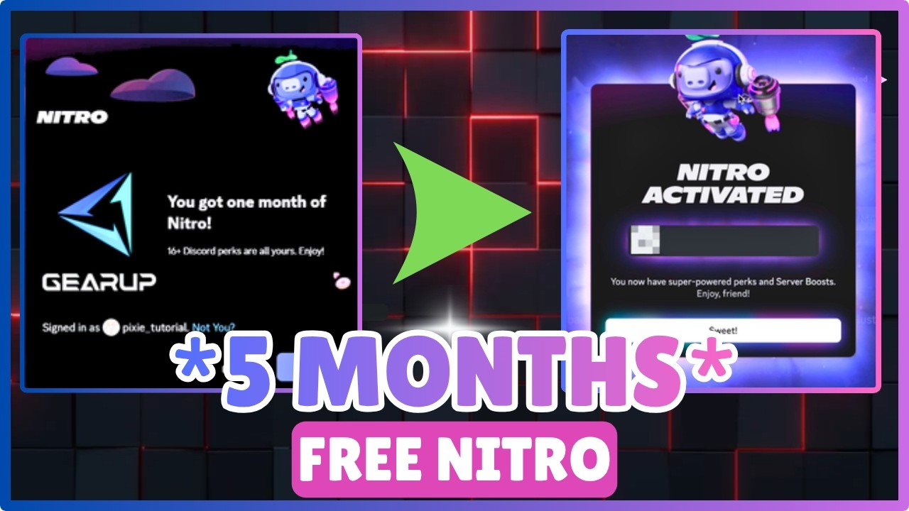 *5 месяцев бесплатного Discord Nitro* | Предложения Discord на 2026 год