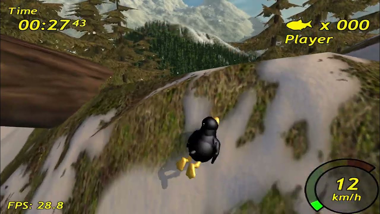 Tux Racer Remastered Gameplay ( very early developement phase )